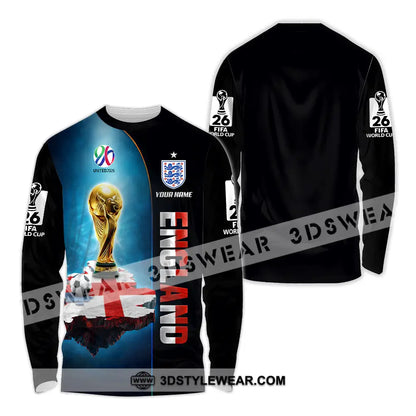 Unisex Shirt - Custom England World Cup 2026 3D Shirt - Long Sleeve Shirt / S - T-shirt