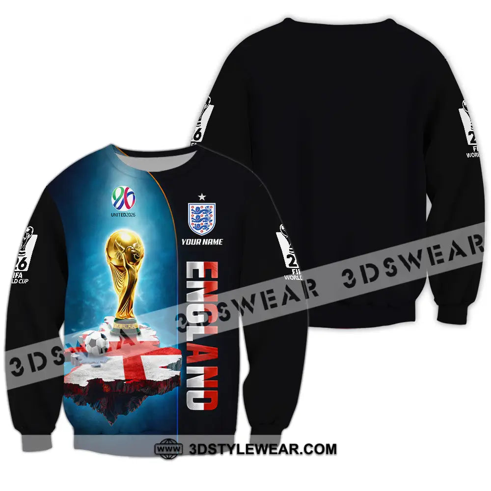 Unisex Shirt - Custom England World Cup 2026 3D Shirt - Long Sleeve / S - T-shirt