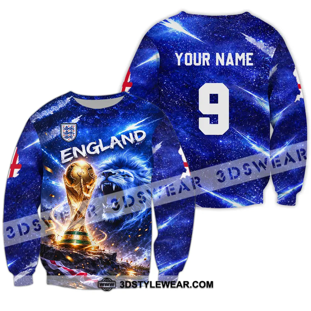 Unisex Shirt - Custom England World Cup 2026 3D Shirt Long Sleeve / S T-shirt