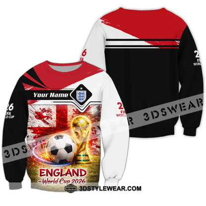 Unisex Shirt - Custom England World Cup 2026 3D Shirt - Long Sleeve / S - T-shirt