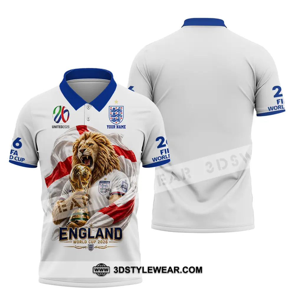 Unisex Shirt - Custom England World Cup 2026 3D Shirt - Polo Shirt / S - T-shirt