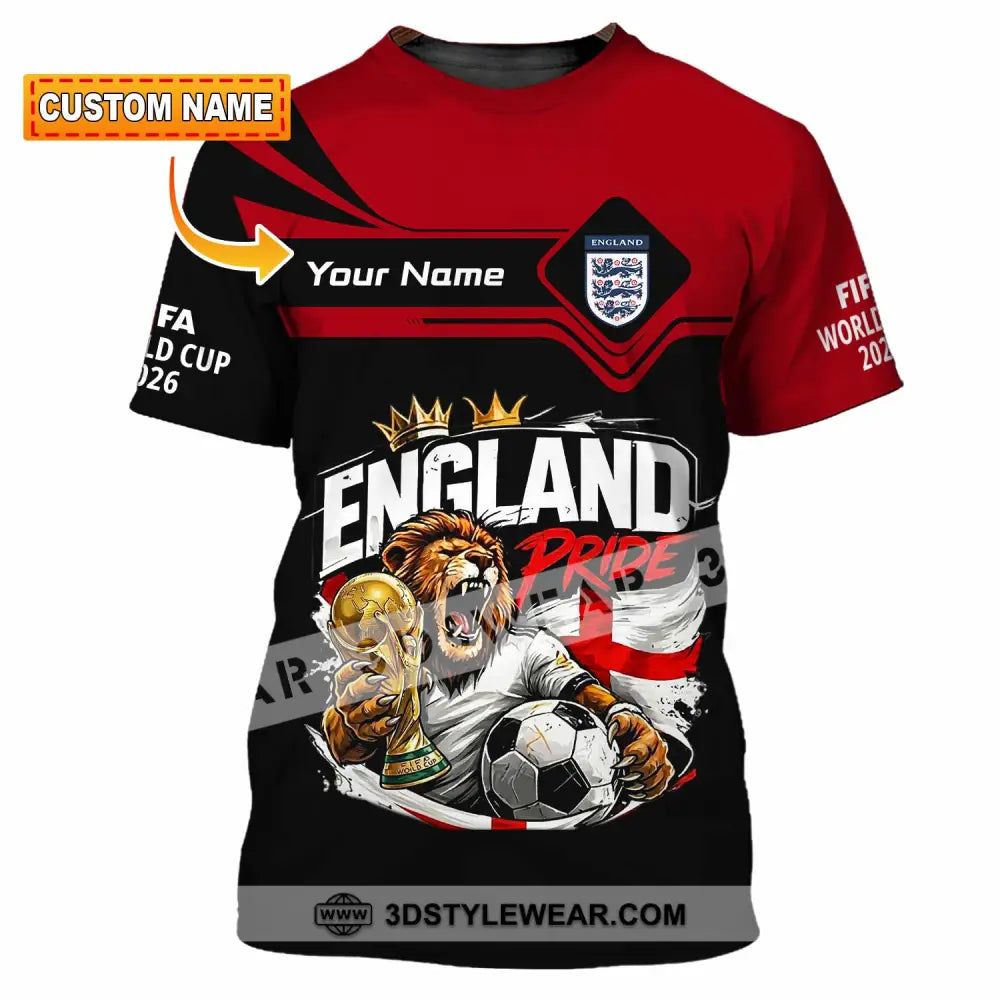 Unisex Shirt - Custom England World Cup 2026 3D Shirt - T-shirt