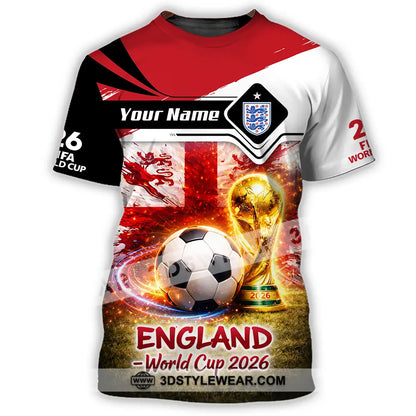 Unisex Shirt - Custom England World Cup 2026 3D Shirt - T-Shirt / S - T-shirt