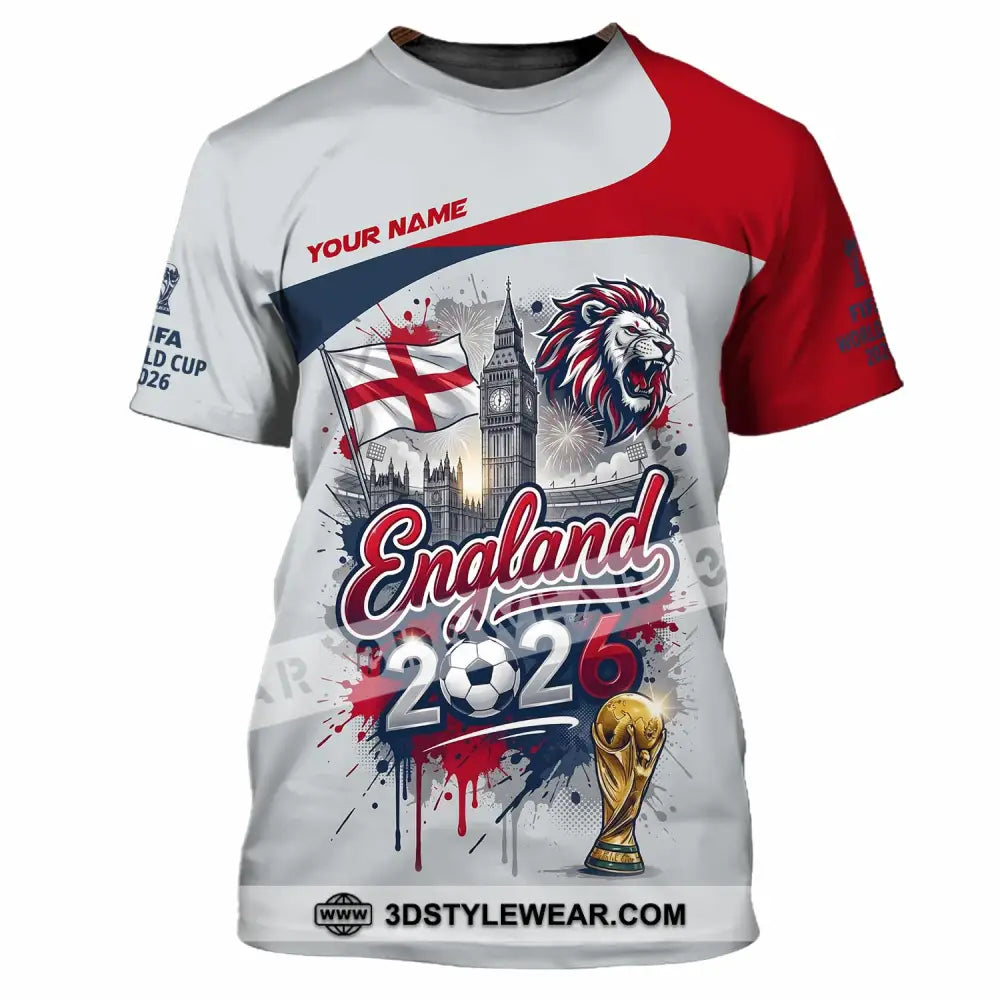 Unisex Shirt - Custom England World Cup 2026 3D Shirt - T-Shirt / S - T-shirt