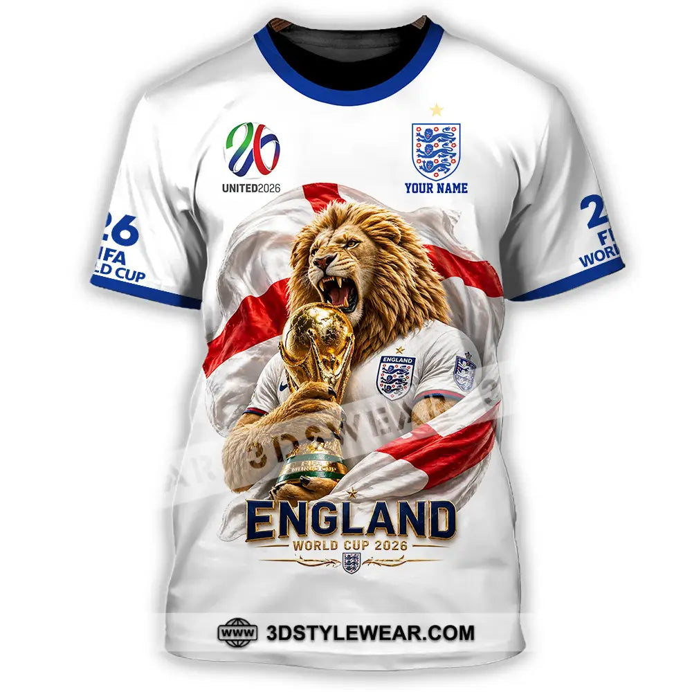 Unisex Shirt - Custom England World Cup 2026 3D Shirt - T-Shirt / S - T-shirt