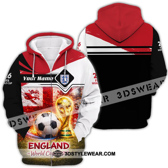 Unisex Shirt - Custom England World Cup 2026 3D Shirt style option 4