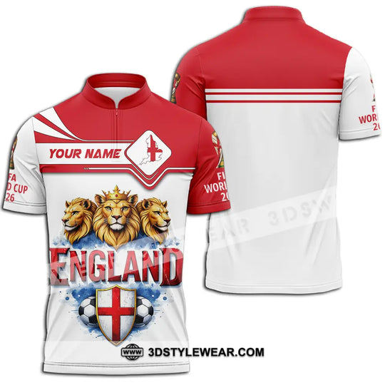 Unisex Shirt - Custom England World Cup 2026 3D Shirt style option 3