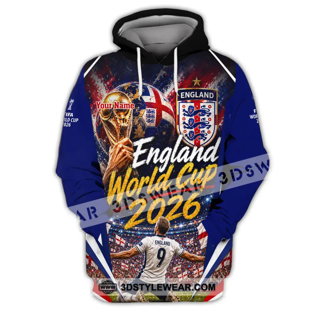 Unisex Shirt - Custom England World Cup 2026 Shirt - Hoodie / S - T-shirt