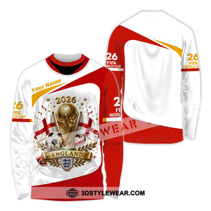 Unisex Shirt - Custom England World Cup 2026 Shirt - Long Sleeve Shirt / S - T-shirt
