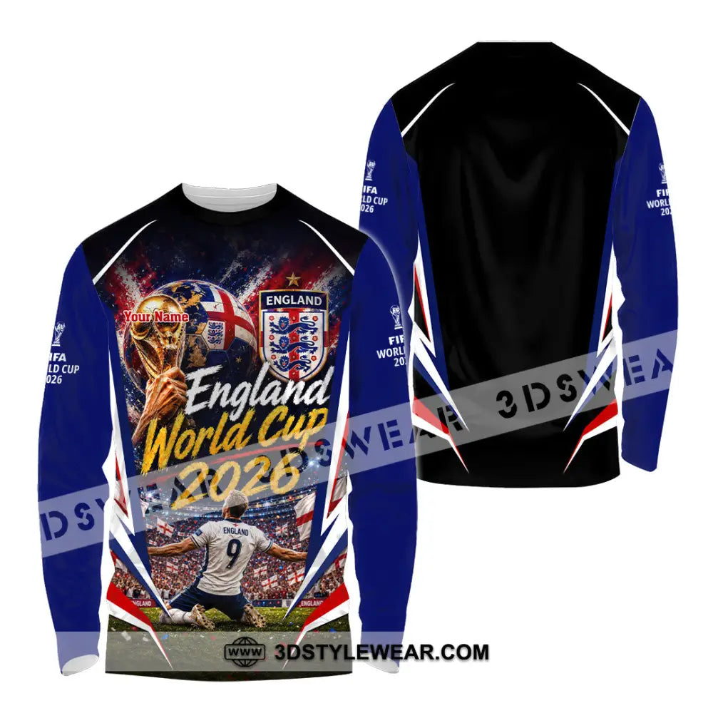 Unisex Shirt - Custom England World Cup 2026 Shirt - Long Sleeve Shirt / S - T-shirt