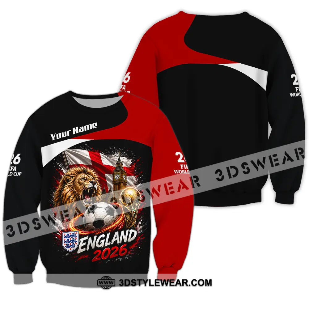 Unisex Shirt - Custom England World Cup 2026 Shirt - Long Sleeve / S - T-shirt