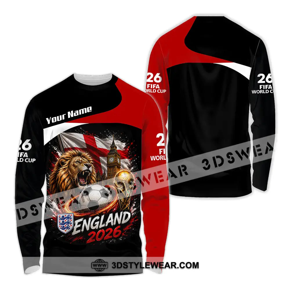 Unisex Shirt - Custom England World Cup 2026 Shirt - Long Sleeve Shirt / S - T-shirt