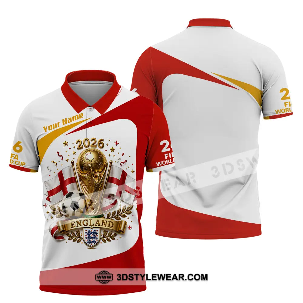Unisex Shirt - Custom England World Cup 2026 Shirt - Polo Shirt / S - T-shirt
