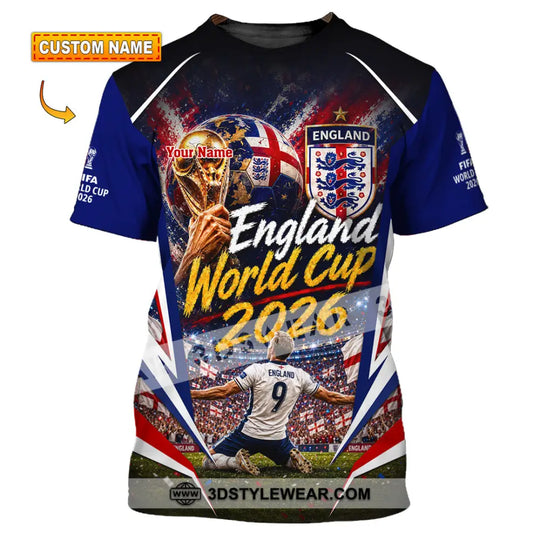 Unisex Shirt - Custom England World Cup 2026 Shirt style option 1