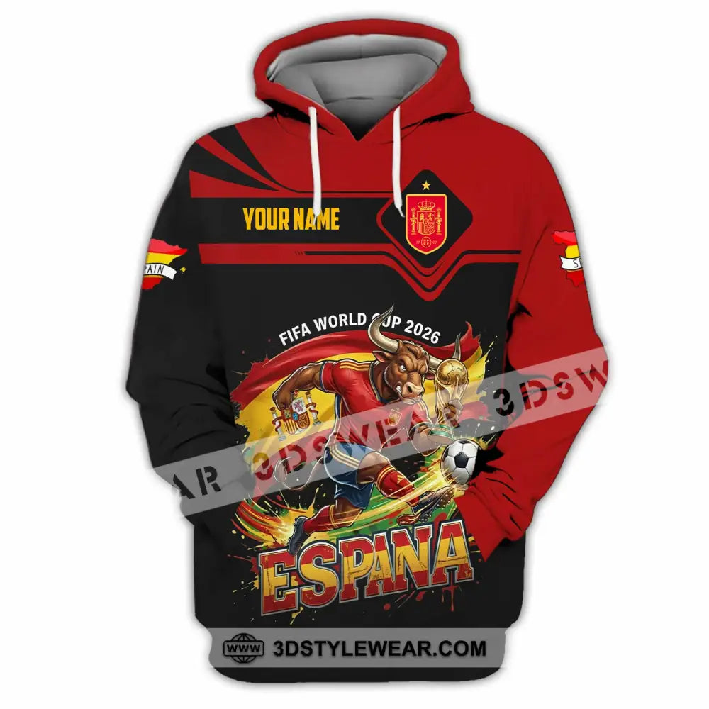 Unisex Shirt - Custom Espana Spain Fifa World Cup 2026 3D Shirt Hoodie / S T-shirt