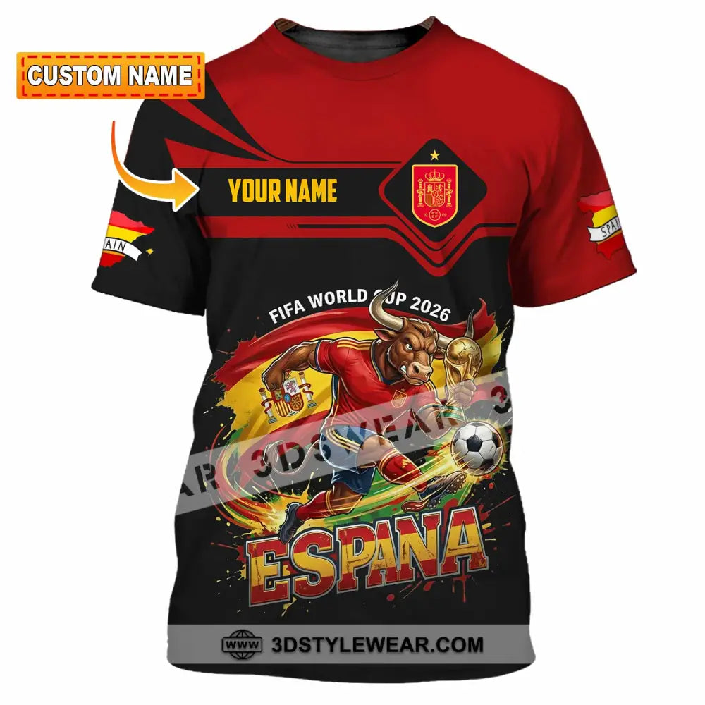 Unisex Shirt - Custom Espana Spain Fifa World Cup 2026 3D Shirt T-shirt