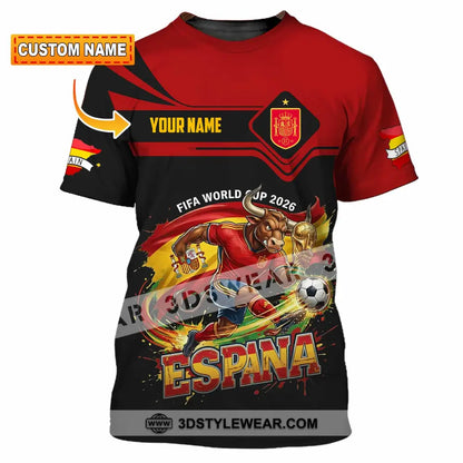 Unisex Shirt - Custom Espana Spain Fifa World Cup 2026 3D Shirt T-shirt