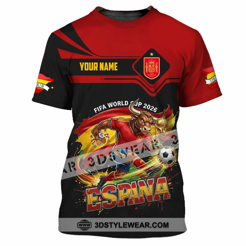 Unisex Shirt - Custom Espana Spain Fifa World Cup 2026 3D Shirt T-Shirt / S T-shirt