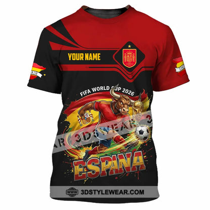 Unisex Shirt - Custom Espana Spain Fifa World Cup 2026 3D Shirt T-Shirt / S T-shirt