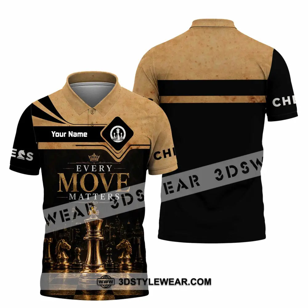 Unisex Shirt - Custom Every Move Matters Chess Shirt - Polo Shirt / S - T-shirt