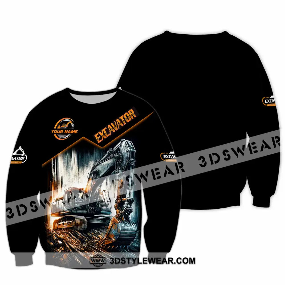 Unisex Shirt - Custom Excavator Shirt - Long Sleeve / S - T-shirt