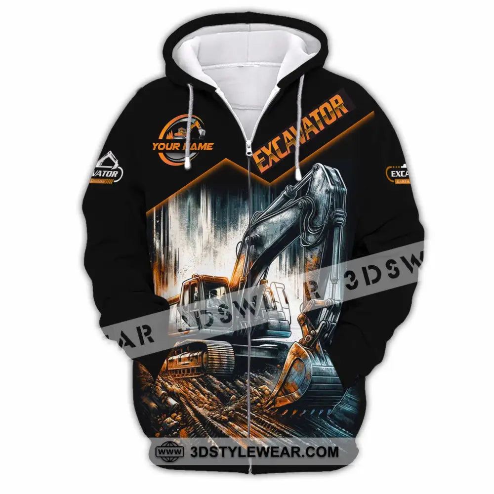 Unisex Shirt - Custom Excavator Shirt - Zipper Hoodie / S - T-shirt
