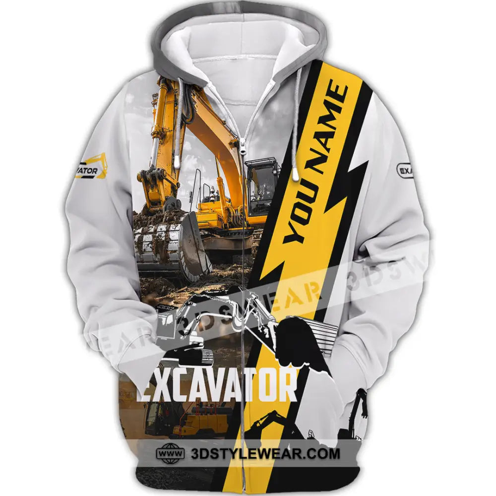 Unisex Shirt - Custom Excavator Shirt - Zipper Hoodie / S - T-shirt