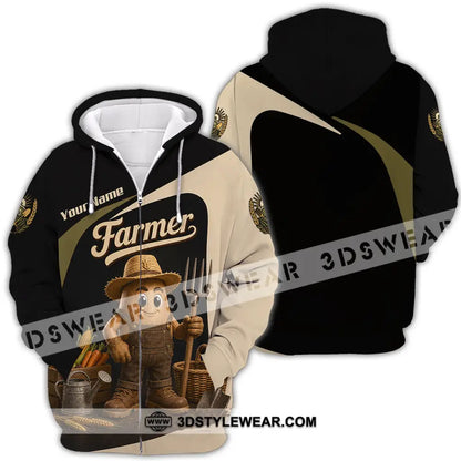 Unisex Shirt - Custom Farmer Shirt - Zipper Hoodie / S - T-shirt