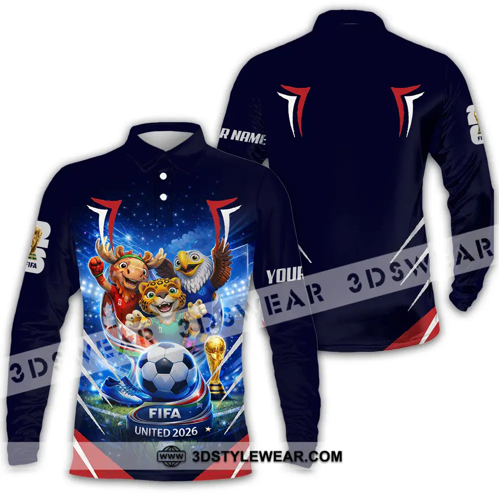 Unisex Shirt - Custom FIFA World Cup 2026 3D Shirt Long Sleeve Polo / S T-shirt