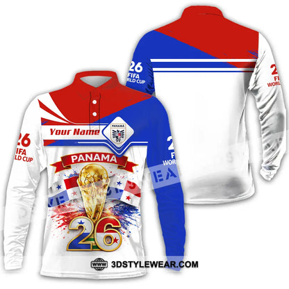 Unisex Shirt - Custom Fifa World Cup 2026 3D Shirt - Long Sleeve Polo / S - T-shirt