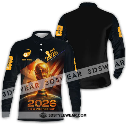 Unisex Shirt - Custom Fifa World Cup 2026 3D Shirt Long Sleeve Polo / S T-shirt