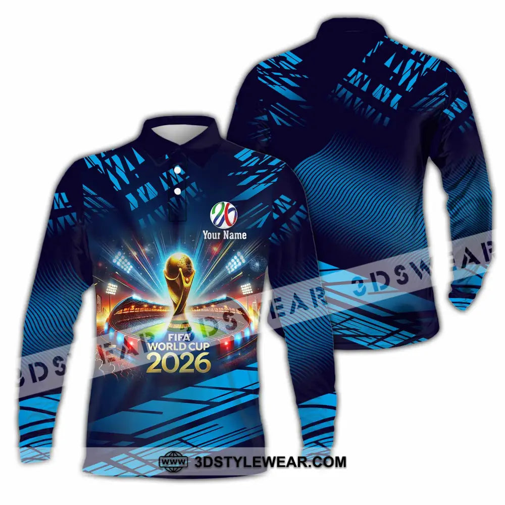 Unisex Shirt - Custom Fifa World Cup 2026 3D Shirt Long Sleeve Polo / S T-shirt