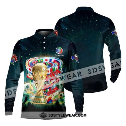 Unisex Shirt - Custom FIFA World Cup 2026 3D Shirt Long Sleeve Polo / S T-shirt