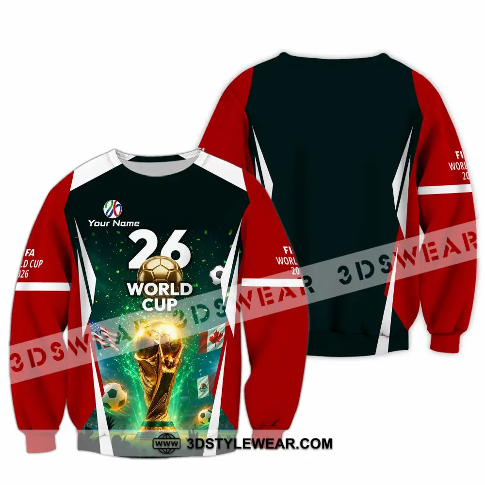 Unisex Shirt - Custom Fifa World Cup 2026 3D Shirt Long Sleeve / S T-shirt