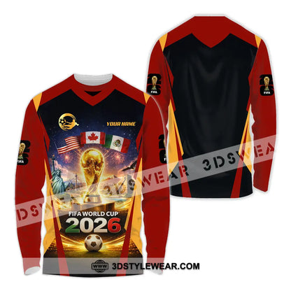 Unisex Shirt - Custom Fifa World Cup 2026 3D Shirt Long Sleeve Shirt / S T-shirt