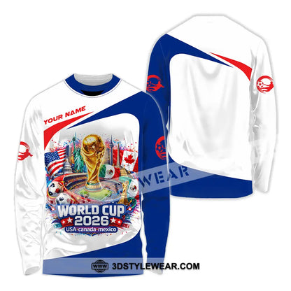Unisex Shirt - Custom FIFA World Cup 2026 3D Shirt Long Sleeve Shirt / S T-shirt