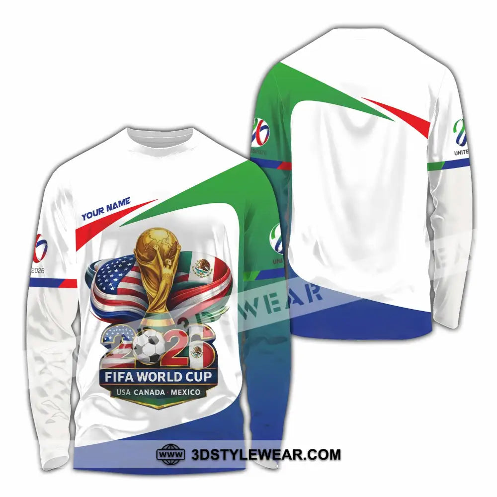 Unisex Shirt - Custom Fifa World Cup 2026 3D Shirt Long Sleeve Shirt / S T-shirt