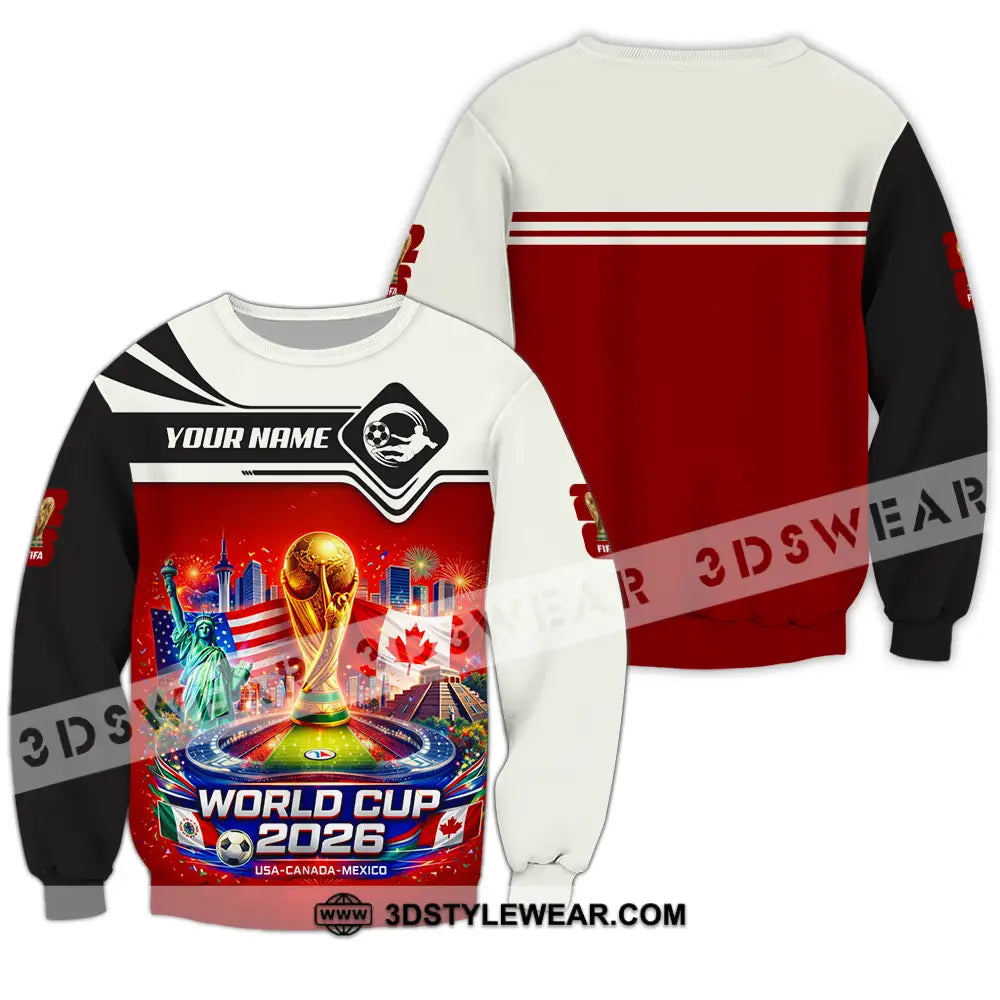 Unisex Shirt - Custom FIFA World Cup 2026 3D Shirt Long Sleeve / S T-shirt