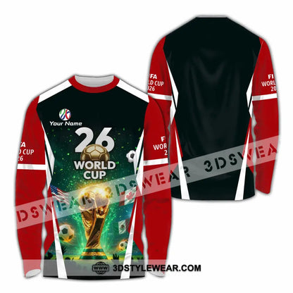 Unisex Shirt - Custom Fifa World Cup 2026 3D Shirt Long Sleeve Shirt / S T-shirt
