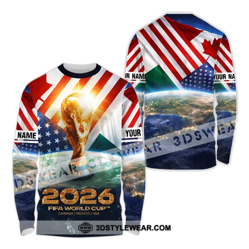 Unisex Shirt - Custom Fifa World Cup 2026 3D Shirt Long Sleeve Shirt / S T-shirt