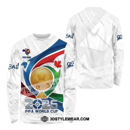 Unisex Shirt - Custom FIFA World Cup 2026 3D Shirt Long Sleeve Shirt / S T-shirt