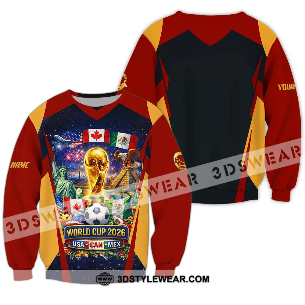 Unisex Shirt - Custom FIFA World Cup 2026 3D Shirt Long Sleeve / S T-shirt