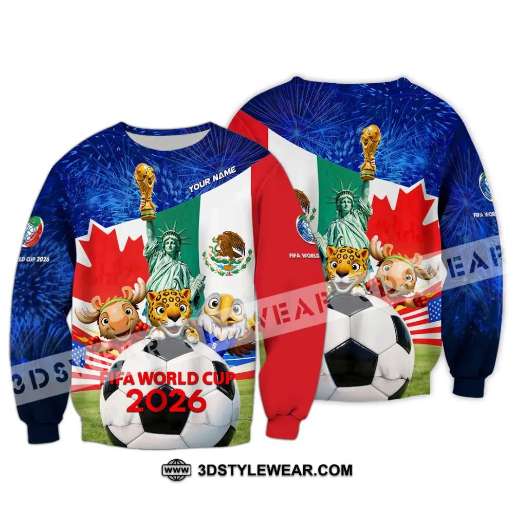 Unisex Shirt - Custom FIFA World Cup 2026 3D Shirt Long Sleeve / S T-shirt
