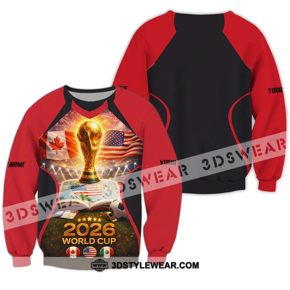 Unisex Shirt - Custom FIFA World Cup 2026 3D Shirt Long Sleeve / S T-shirt