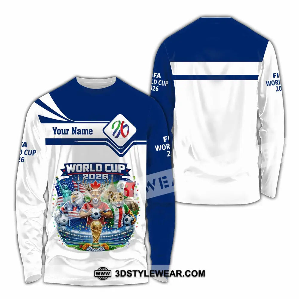 Unisex Shirt - Custom FIFA World Cup 2026 3D Shirt Long Sleeve Shirt / S T-shirt
