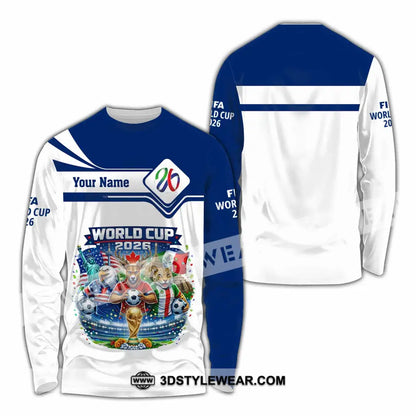 Unisex Shirt - Custom FIFA World Cup 2026 3D Shirt Long Sleeve Shirt / S T-shirt