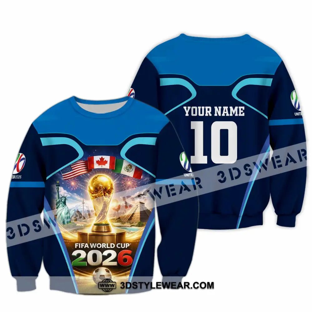 Unisex Shirt - Custom Fifa World Cup 2026 3D Shirt Long Sleeve / S T-shirt