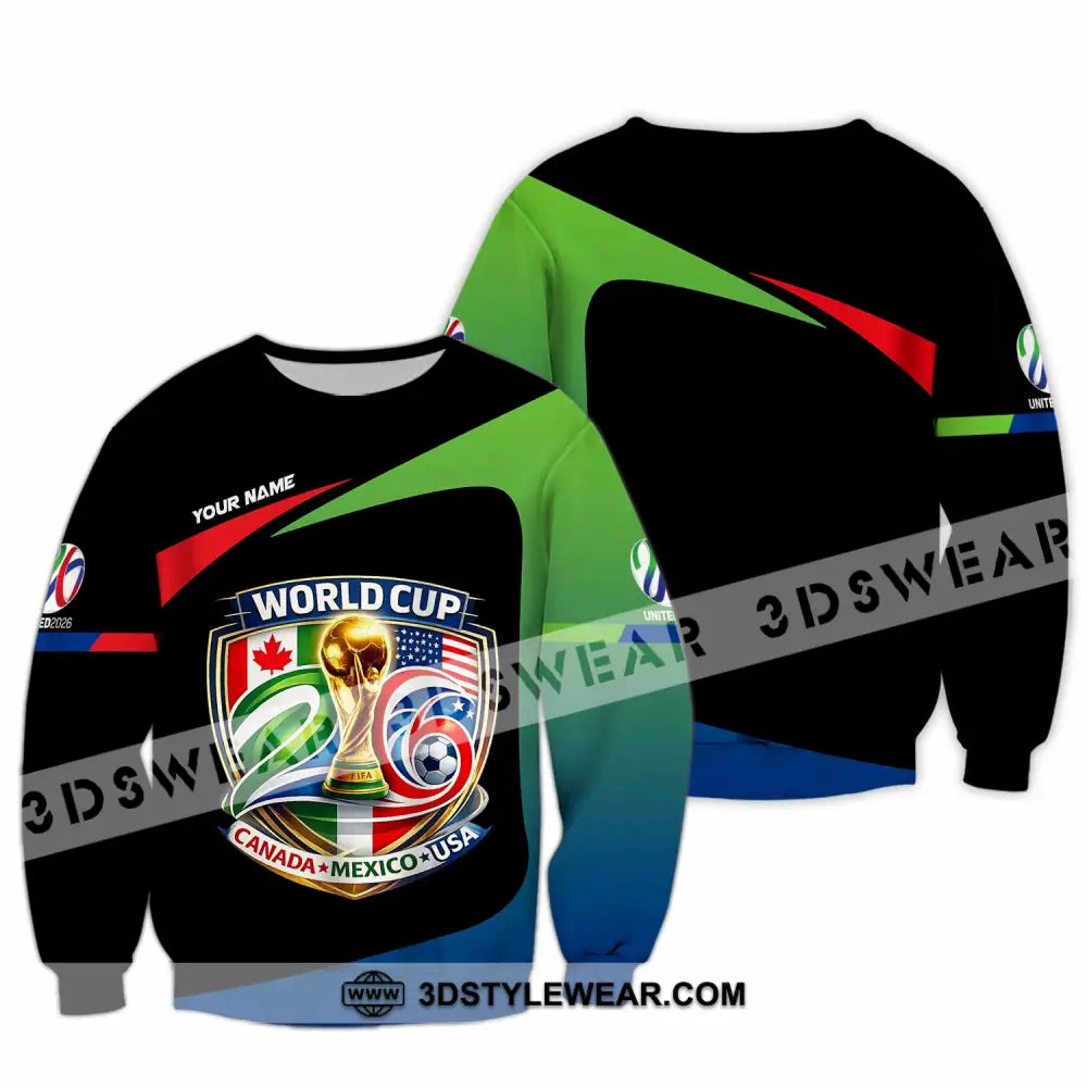 Unisex Shirt - Custom Fifa World Cup 2026 3D Shirt Long Sleeve / S T-shirt