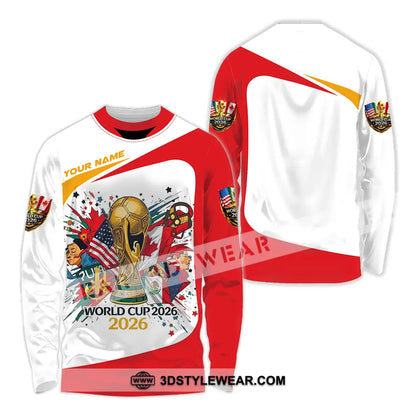 Unisex Shirt - Custom FIFA World Cup 2026 3D Shirt Long Sleeve Shirt / S T-shirt