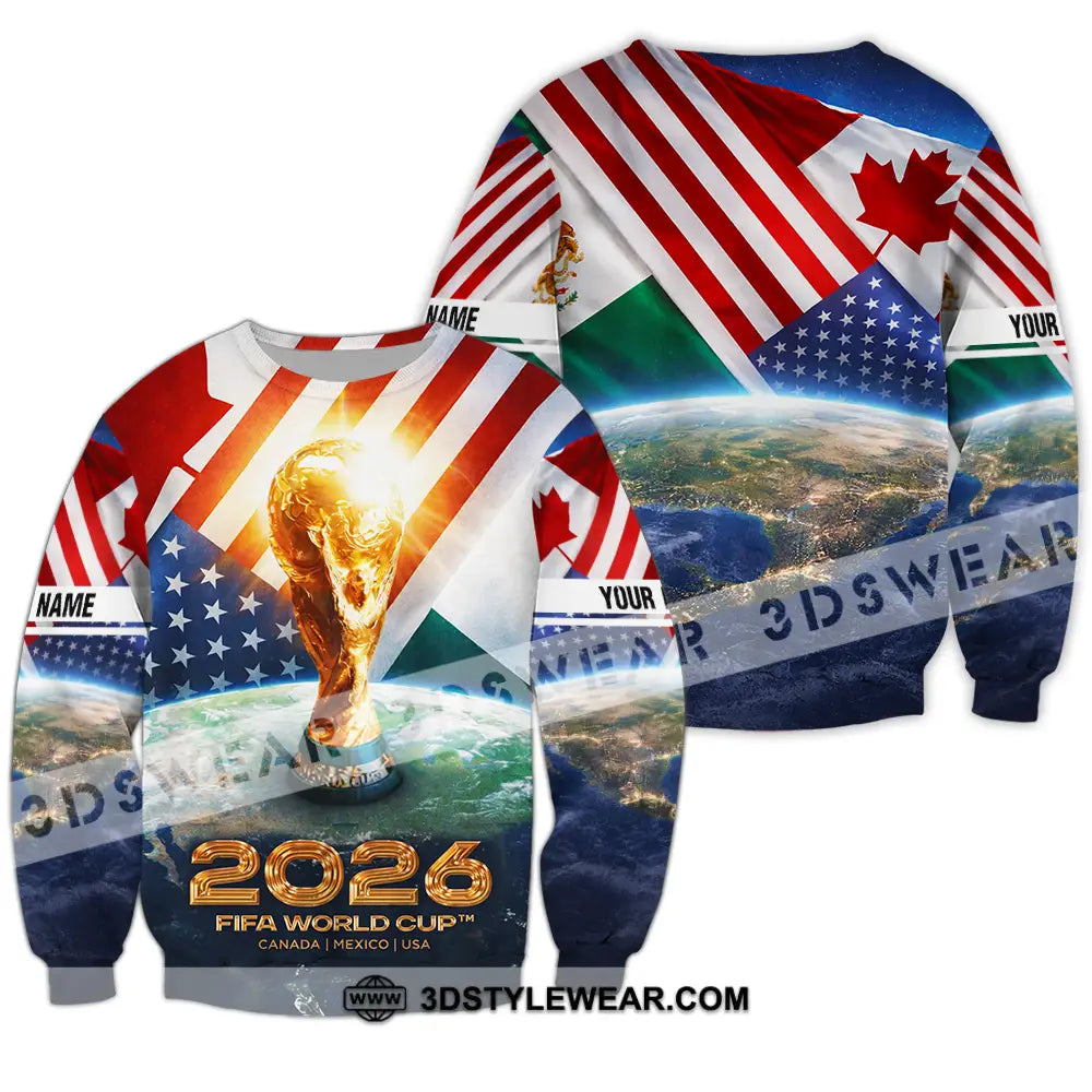 Unisex Shirt - Custom Fifa World Cup 2026 3D Shirt Long Sleeve / S T-shirt